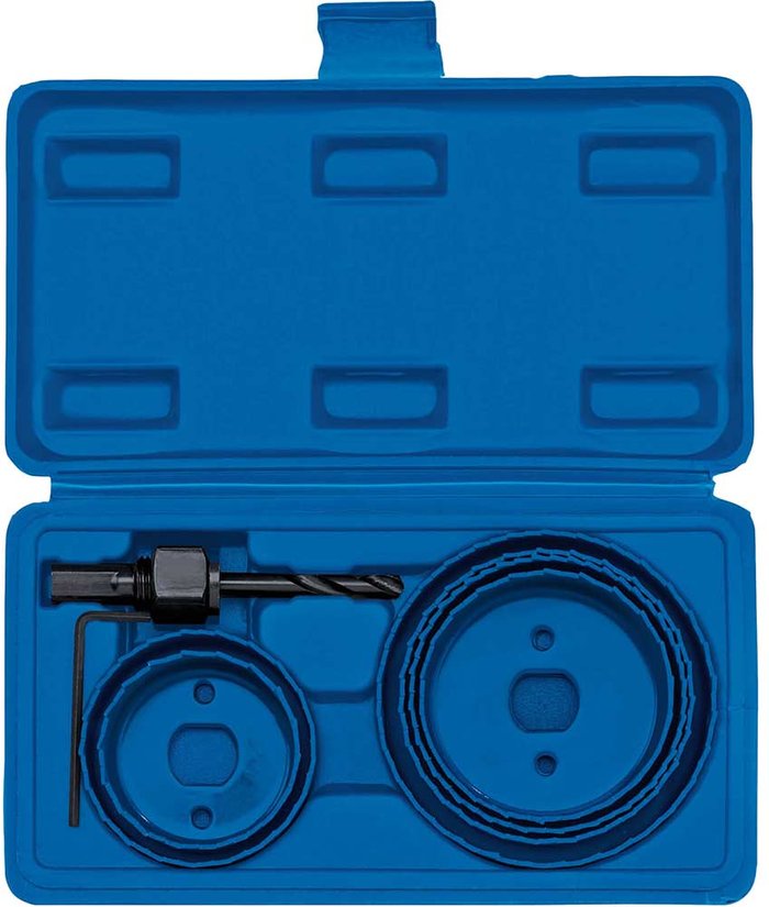 Tooled Up | Draper Draper 9 Piece Downlight Installation Hole Saw Set Draper Draper 9 Piece Downlight Installation Hole Saw Set