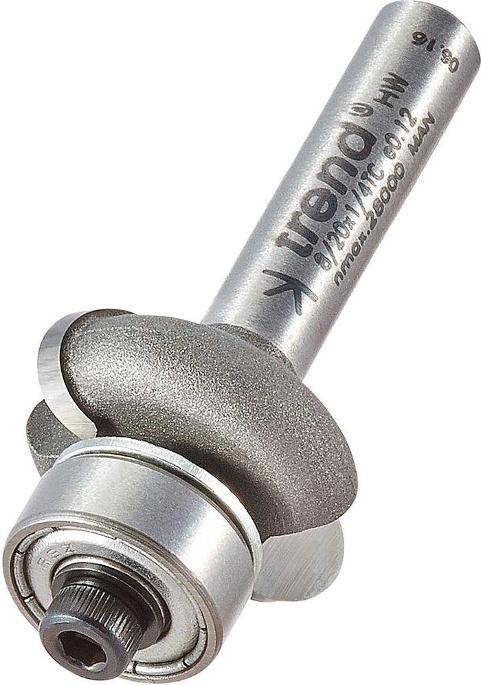 Tooled Up | Trend Trend Bearing Guided Radius Sunk Bead Router Cutter 20.7mm 4mm 1/4 Trend Trend Bearing Guided Radius Sunk Bead Router Cutter 20.7mm 4mm 1/4