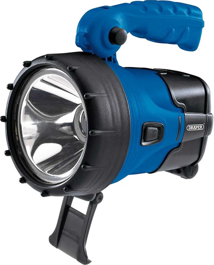 Tooled Up | Draper Draper Rechargeable CREE LED Spotlight Torch and Powerbank Blue Draper Draper Rechargeable CREE LED Spotlight Torch and Powerbank Blue