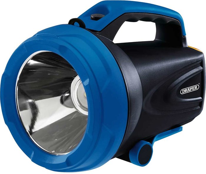 Tooled Up | Draper Draper 20w CREE LED Rechargeable Spotlight Torch Blue Draper Draper 20w CREE LED Rechargeable Spotlight Torch Blue