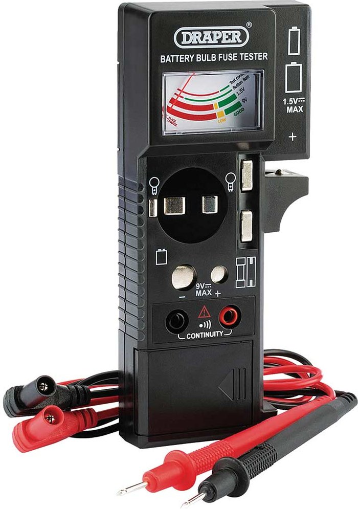 Tooled Up | Draper Draper Battery Bulb Fuse and Continuity Tester Draper Draper Battery Bulb Fuse and Continuity Tester