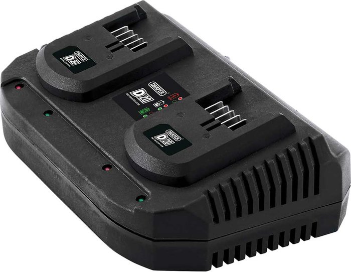 Tooled Up | Draper Draper D20TBCF 20v D20 Twin Battery Charger 240v Draper Draper D20TBCF 20v D20 Twin Battery Charger 240v