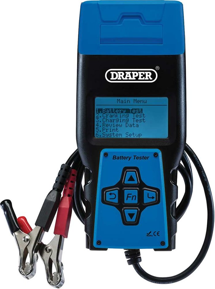 Tooled Up | Draper Draper BTP Automotive Battery Tester and Integrated Printer Draper Draper BTP Automotive Battery Tester and Integrated Printer