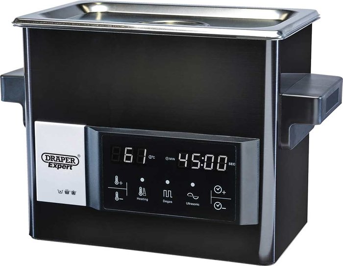 Tooled Up | Draper Draper Expert UCT 3L Ultrasonic Cleaning Tank Draper Draper Expert UCT 3L Ultrasonic Cleaning Tank