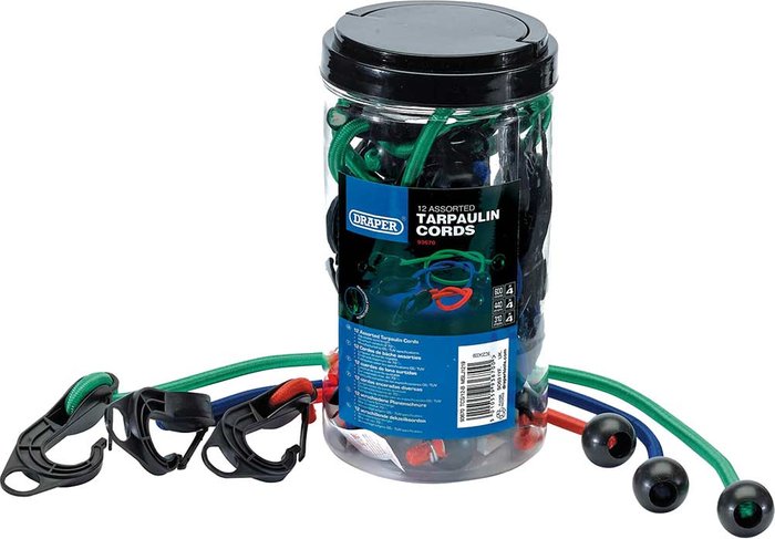Tooled Up | Draper Draper 12 Piece Tarpaulin Cord Set Draper Draper 12 Piece Tarpaulin Cord Set