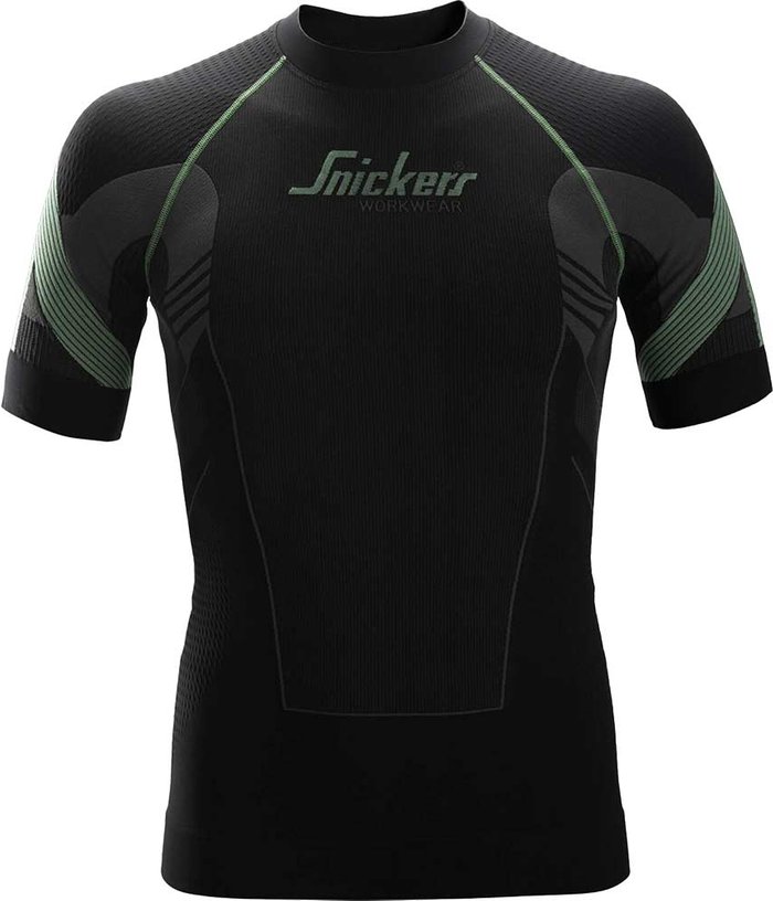 Tooled Up | Snickers Snickers 9426 FlexiWork Seamless Short Sleeve Shirt Black L Snickers Snickers 9426 FlexiWork Seamless Short Sleeve Shirt Black L
