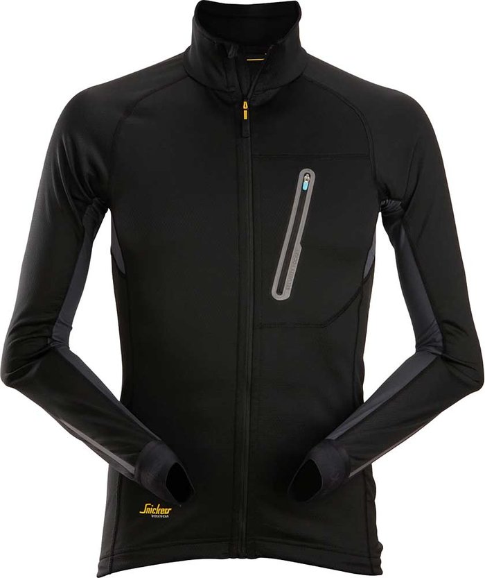 Tooled Up | Snickers Snickers 9448 Lite Work Slim Fit Midlayer Top Black / Steel Grey M Snickers Snickers 9448 Lite Work Slim Fit Midlayer Top Black / Steel Grey M