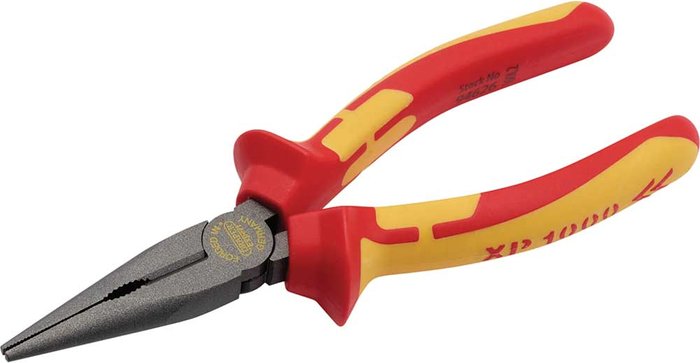 Tooled Up | Draper Draper XP1000 VDE Insulated Long Nose Pliers 160mm Draper Draper XP1000 VDE Insulated Long Nose Pliers 160mm
