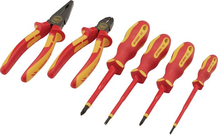 Tooled Up | Draper Draper 6 Piece XP1000 VDE Insulated Screwdriver and Pliers Set Draper Draper 6 Piece XP1000 VDE Insulated Screwdriver and Pliers Set