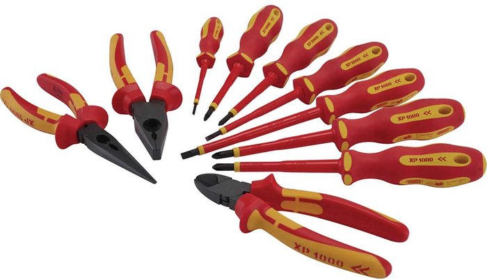 Tooled Up | Draper Draper XP1000 10PC Screwdriver and Plier Set - Red/Yellow Draper Draper XP1000 10PC Screwdriver and Plier Set - Red/Yellow