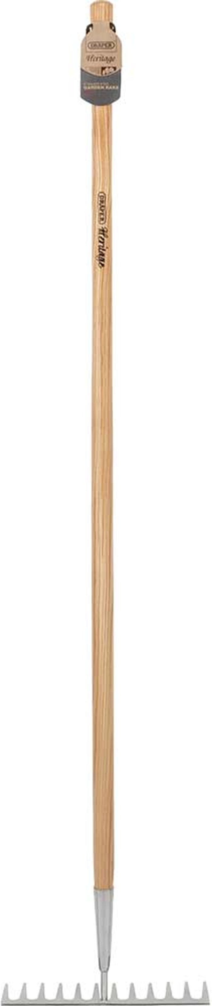 Tooled Up | Draper Draper Stainless Steel Garden Rake with Ash Handle Draper Draper Stainless Steel Garden Rake with Ash Handle