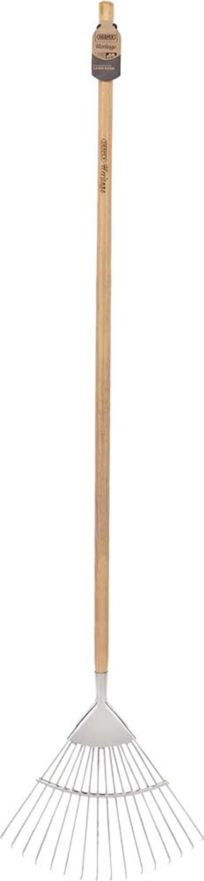 Tooled Up | Draper Draper Stainless Steel Lawn Rake with Ash Handle Draper Draper Stainless Steel Lawn Rake with Ash Handle