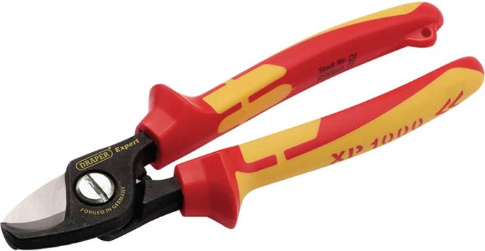 Tooled Up | Draper Draper XP1000 VDE Insulated Tethered Cable Shears 170mm Draper Draper XP1000 VDE Insulated Tethered Cable Shears 170mm