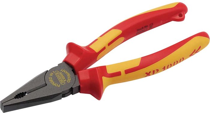 Tooled Up | Draper Draper XP1000 VDE Insulated Tethered Combination Pliers 180mm Draper Draper XP1000 VDE Insulated Tethered Combination Pliers 180mm