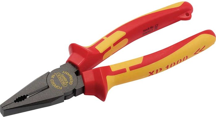 Tooled Up | Draper Draper XP1000 VDE Insulated Tethered Combination Pliers 200mm Draper Draper XP1000 VDE Insulated Tethered Combination Pliers 200mm