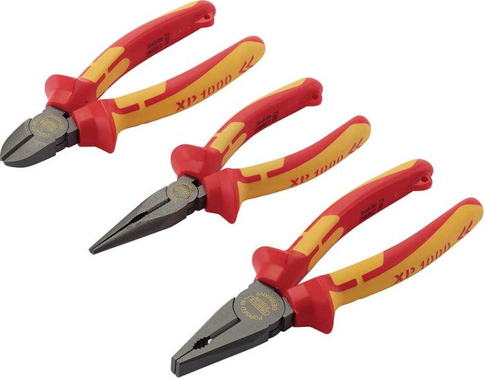 Tooled Up | Draper Draper 3 Piece XP1000 VDE Insulated Tethered Pliers Set Draper Draper 3 Piece XP1000 VDE Insulated Tethered Pliers Set