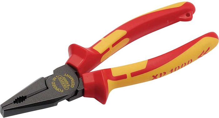 Tooled Up | Draper Draper XP1000 VDE Tethered High Leverage Combination Pliers 180mm Draper Draper XP1000 VDE Tethered High Leverage Combination Pliers 180mm