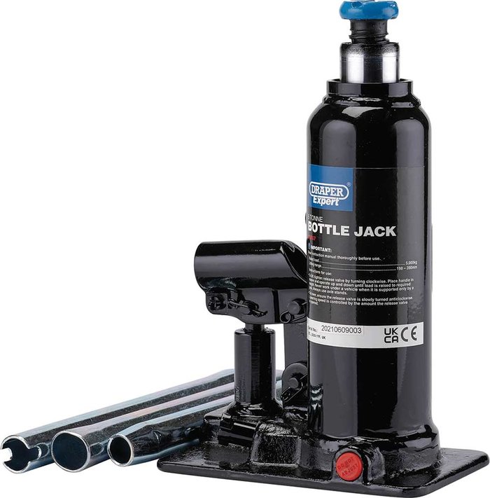 Tooled Up | Draper Draper Expert Hydraulic Bottle Jack 5 Tonne Draper Draper Expert Hydraulic Bottle Jack 5 Tonne