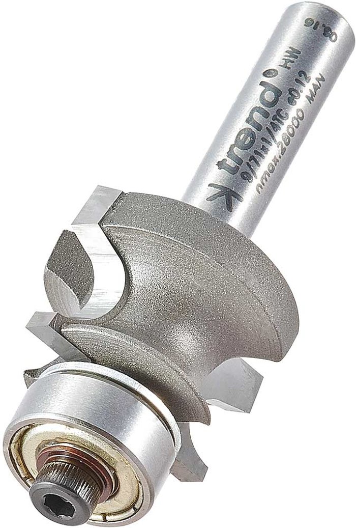 Tooled Up | Trend Trend Corner Bead Bearing Guided Router Cutter 22mm 18.9mm 1/4 Trend Trend Corner Bead Bearing Guided Router Cutter 22mm 18.9mm 1/4