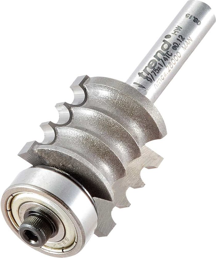 Tooled Up | Trend Trend Multi Reed Bearing Guided Router Cutter 20mm 20mm 1/4 Trend Trend Multi Reed Bearing Guided Router Cutter 20mm 20mm 1/4