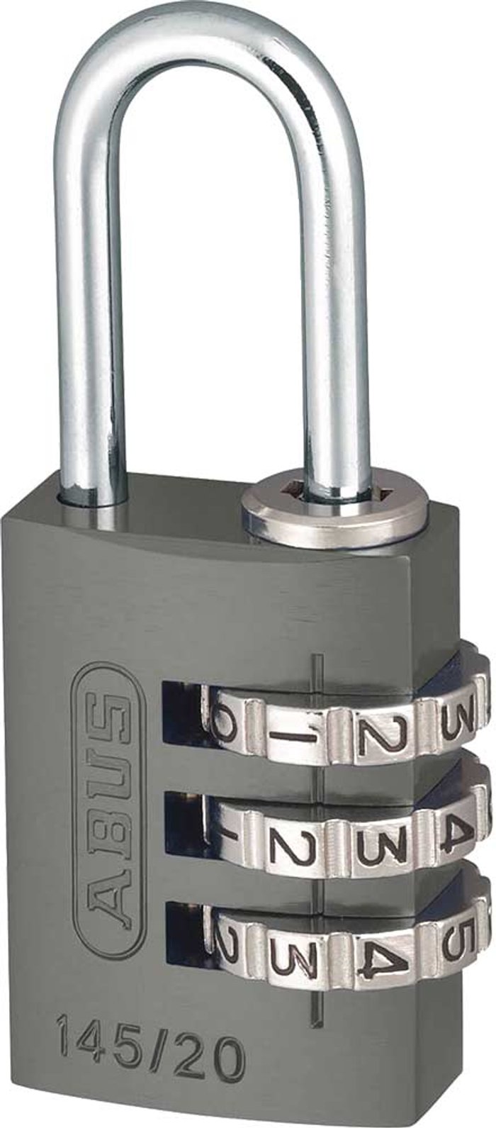 Tooled Up | Abus Abus 145 Series Aluminium Combination Padlock 20mm Titanium Standard Abus Abus 145 Series Aluminium Combination Padlock 20mm Titanium Standard