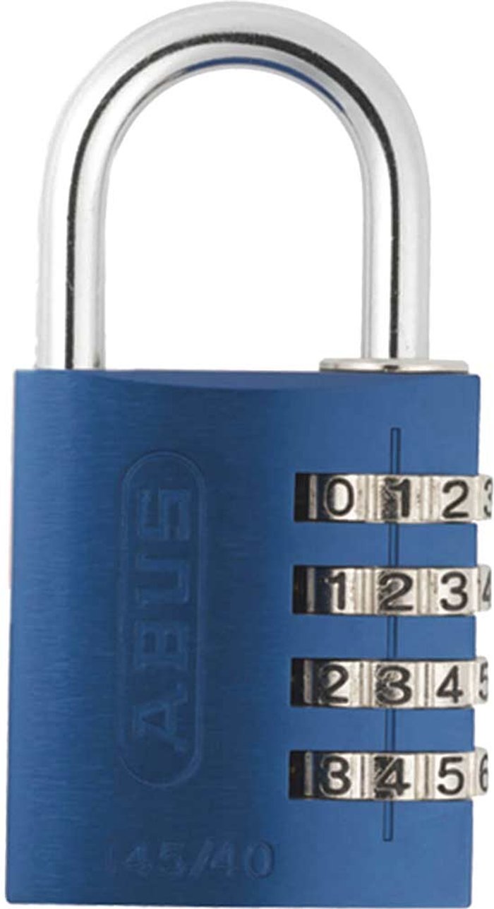 Tooled Up | Abus Abus 145 Series Aluminium Combination Padlock 40mm Blue Standard Abus Abus 145 Series Aluminium Combination Padlock 40mm Blue Standard