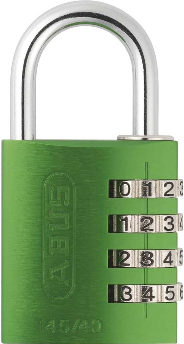 Tooled Up | Abus Abus 145 Series Aluminium Combination Padlock 40mm Green Standard Abus Abus 145 Series Aluminium Combination Padlock 40mm Green Standard