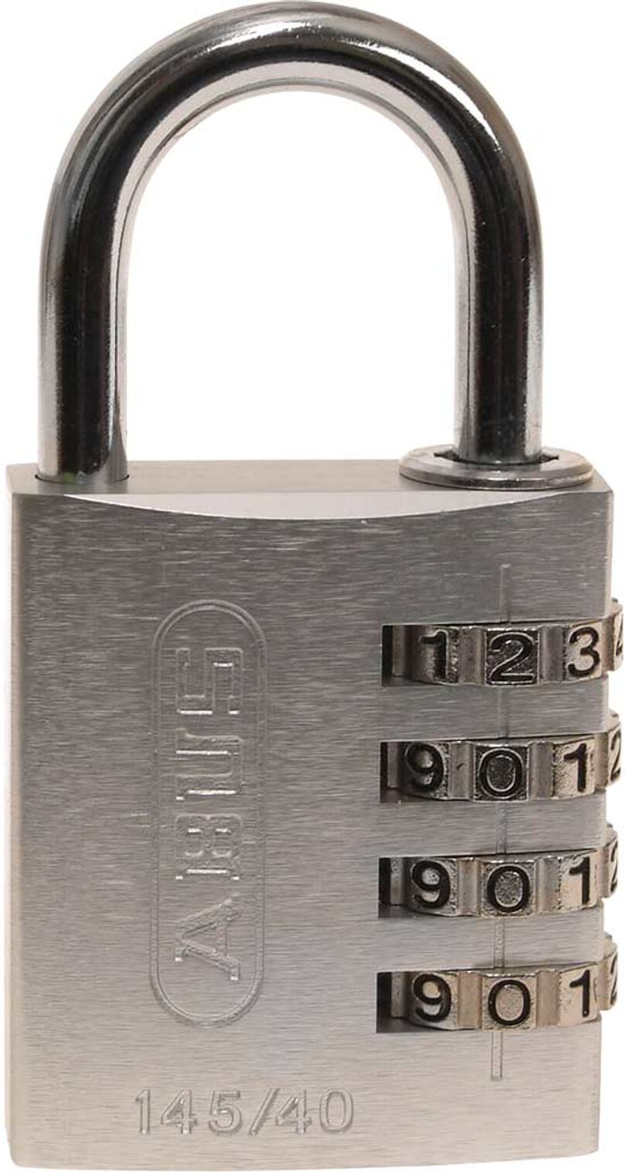 Tooled Up | Abus Abus 145 Series Aluminium Combination Padlock 40mm Silver Standard Abus Abus 145 Series Aluminium Combination Padlock 40mm Silver Standard