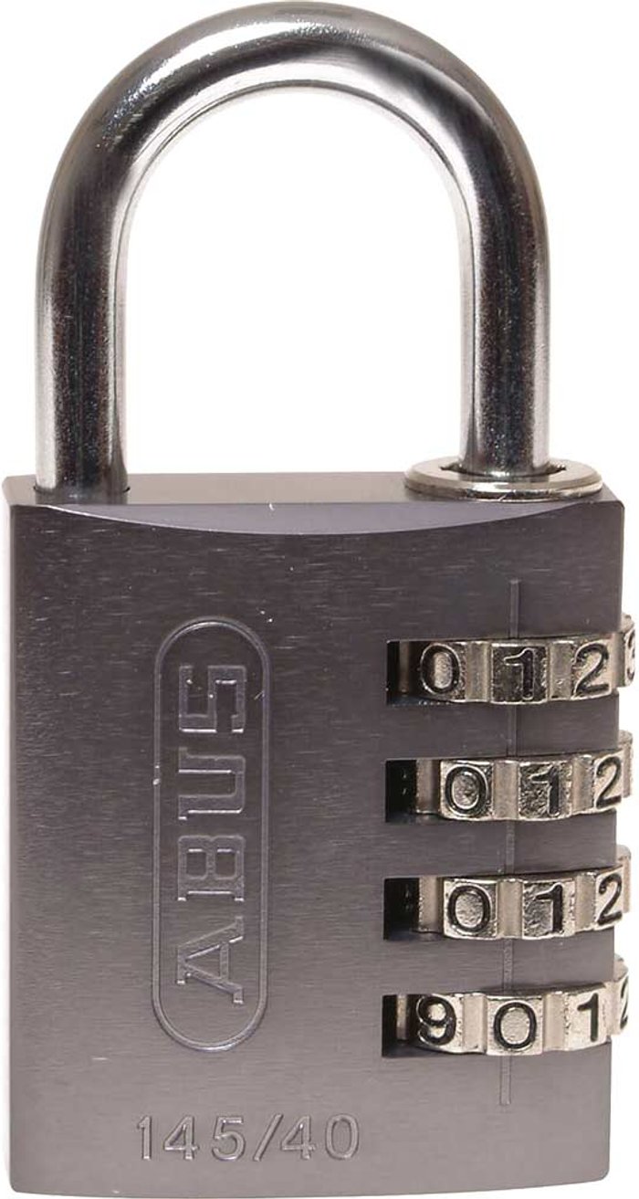 Tooled Up | Abus Abus 145 Series Aluminium Combination Padlock 40mm Titanium Standard Abus Abus 145 Series Aluminium Combination Padlock 40mm Titanium Standard