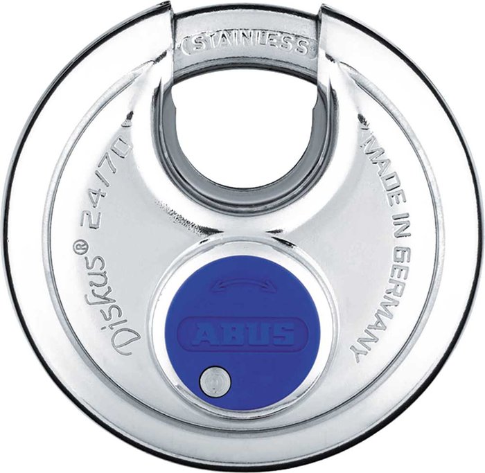 Tooled Up | Abus Abus 24 Series Diskus All Stainless Steel Padlock 70mm Standard Abus Abus 24 Series Diskus All Stainless Steel Padlock 70mm Standard