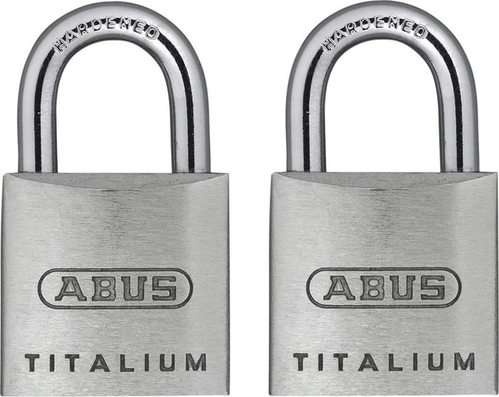 Tooled Up | Abus Abus 64TI Series Titalium Padlock Pack of 2 Keyed Alike 20mm Standard Abus Abus 64TI Series Titalium Padlock Pack of 2 Keyed Alike 20mm Standard