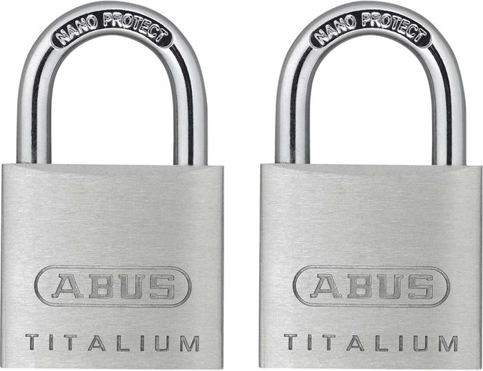 Tooled Up | Abus Abus 64TI Series Titalium Padlock Pack of 2 Keyed Alike 30mm Standard Abus Abus 64TI Series Titalium Padlock Pack of 2 Keyed Alike 30mm Standard