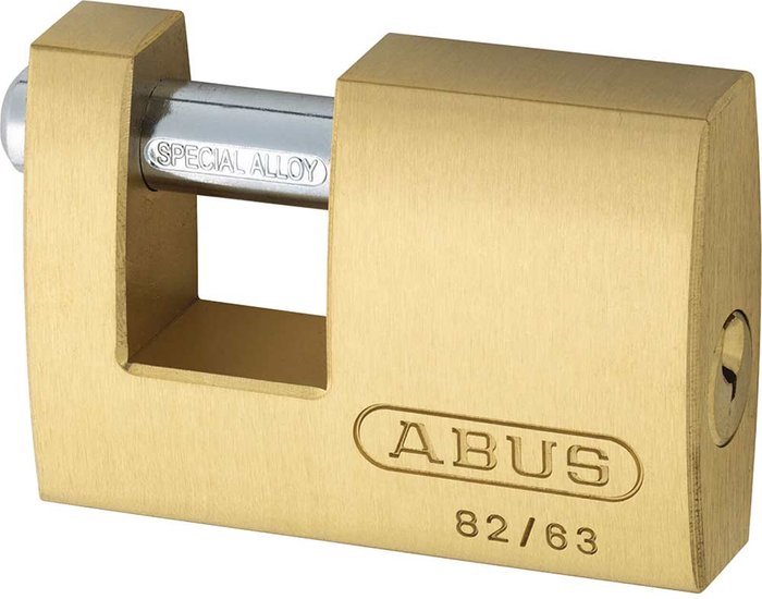 Tooled Up | Abus Abus 82 Series Monoblock Brass Shutter Padlock 63mm Standard Abus Abus 82 Series Monoblock Brass Shutter Padlock 63mm Standard