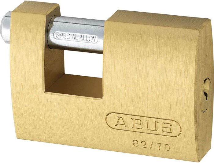Tooled Up | Abus Abus 82 Series Monoblock Brass Shutter Padlock Keyed Alike 70mm Standard 8514 Abus Abus 82 Series Monoblock Brass Shutter Padlock Keyed Alike 70mm Standard 8514
