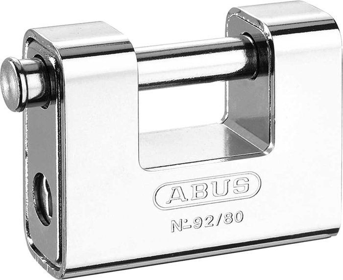 Tooled Up | Abus Abus 80mm 92 Series Steel Clad Body Brass Shutter Padlock 80mm Standard Abus Abus 80mm 92 Series Steel Clad Body Brass Shutter Padlock 80mm Standard