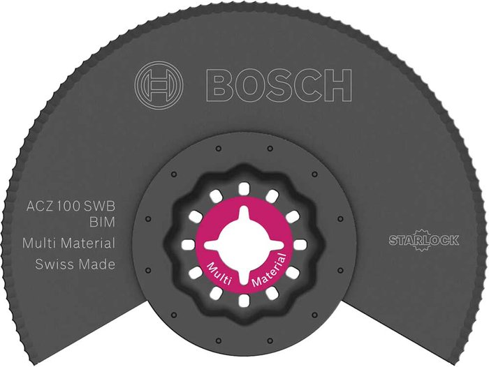 Tooled Up | Bosch Professional Bosch ACZ 100 SWB Multi Material Oscillating Multi Tool Segment Saw Blade 100mm Pack of 1 Bosch Professional Bosch ACZ 100 SWB Multi Material Oscillating Multi Tool Segment Saw Blade 100mm Pack of 1