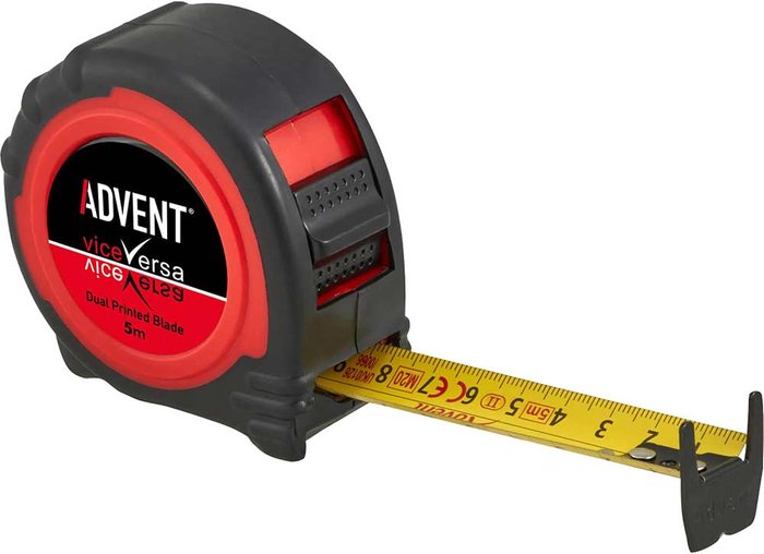 Tooled Up | Advent Advent Vice Versa Dual Read Tape Measure Metric 5m 25mm Advent Advent Vice Versa Dual Read Tape Measure Metric 5m 25mm