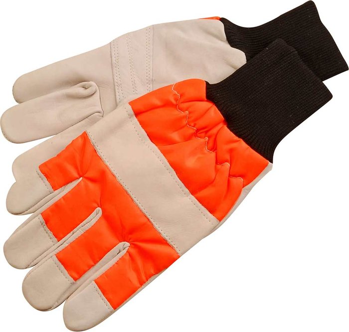 Tooled Up | ALM ALM Chainsaw Safety Gloves Left Hand Protection Beige / Orange One Size ALM ALM Chainsaw Safety Gloves Left Hand Protection Beige / Orange One Size
