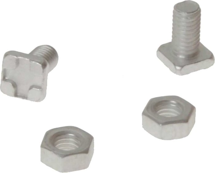 Tooled Up | ALM ALM GH004 Aluminium Square Head Bolts and Nuts Pack of 20 ALM ALM GH004 Aluminium Square Head Bolts and Nuts Pack of 20