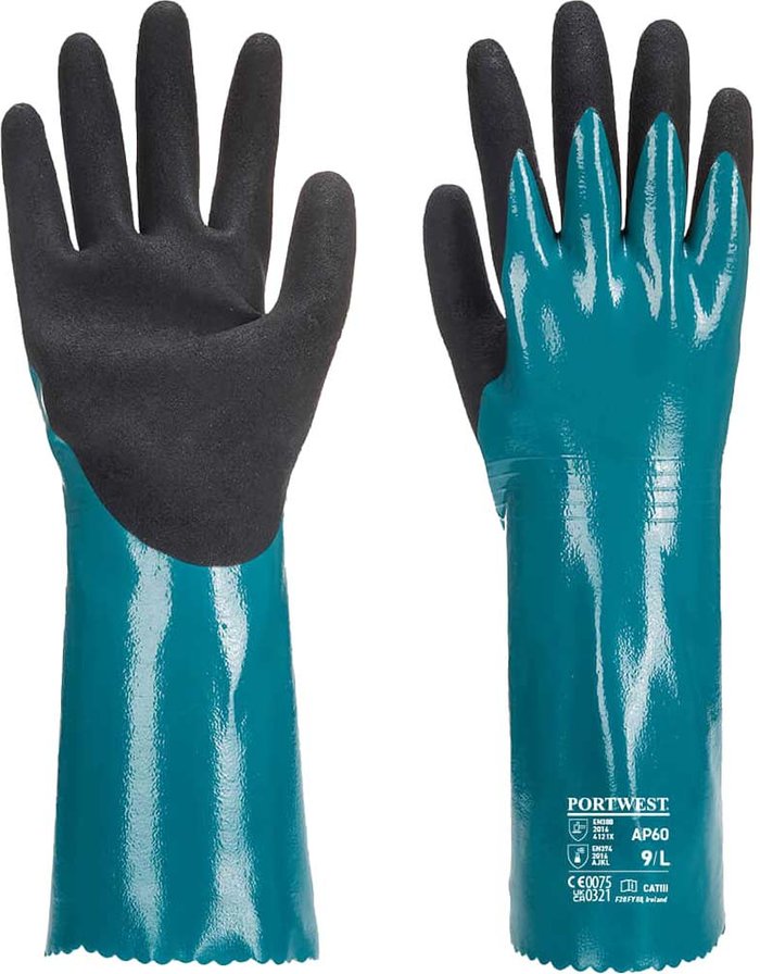 Tooled Up | Portwest Portwest Nitrile Sandy Grip Lite Gauntlets Blue / Black M Portwest Portwest Nitrile Sandy Grip Lite Gauntlets Blue / Black M
