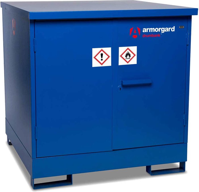 Tooled Up | Armorgard Armorgard Drumbank Secure Enclosed Drum Store 1420mm 1345mm 1290mm Armorgard Armorgard Drumbank Secure Enclosed Drum Store 1420mm 1345mm 1290mm