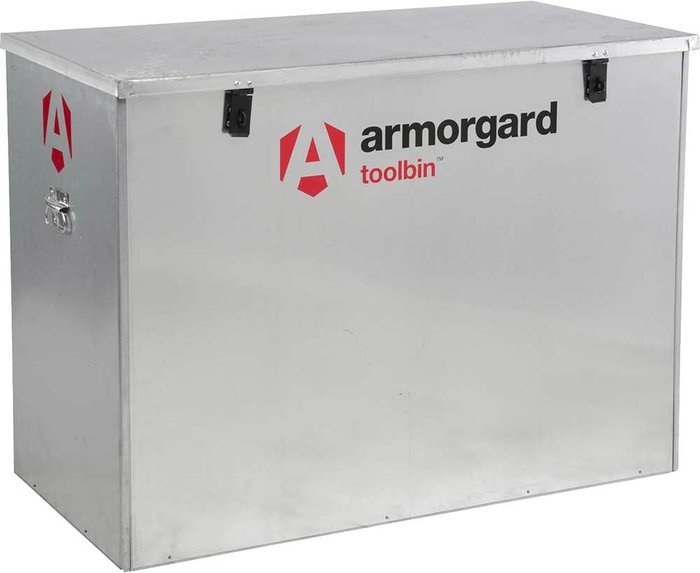 Tooled Up | Armorgard Armorgard Toolbin Galvanised Secure Tool Storage Chest 1190mm 585mm 850mm Armorgard Armorgard Toolbin Galvanised Secure Tool Storage Chest 1190mm 585mm 850mm