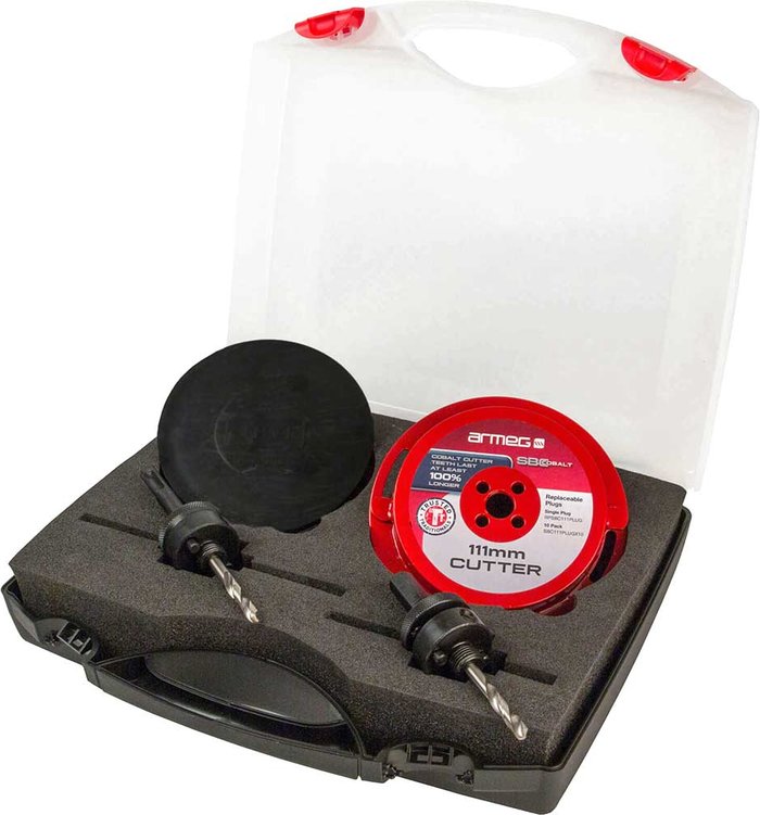 Tooled Up | Armeg Armeg 111mm Diameter Complete Solid Board Cutter Set Armeg Armeg 111mm Diameter Complete Solid Board Cutter Set