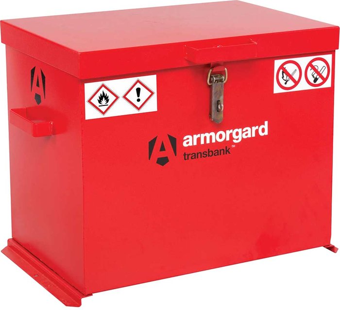 Tooled Up | Armorgard Armorgard Transbank Hazardous Goods Secure Storage Box 705mm 485mm 540mm Armorgard Armorgard Transbank Hazardous Goods Secure Storage Box 705mm 485mm 540mm