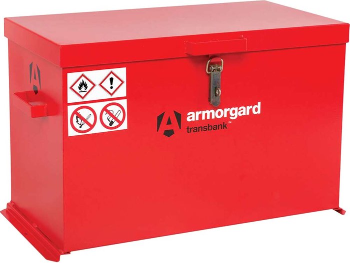 Tooled Up | Armorgard Armorgard Transbank Hazardous Goods Secure Storage Box 880mm 485mm 540mm Armorgard Armorgard Transbank Hazardous Goods Secure Storage Box 880mm 485mm 540mm