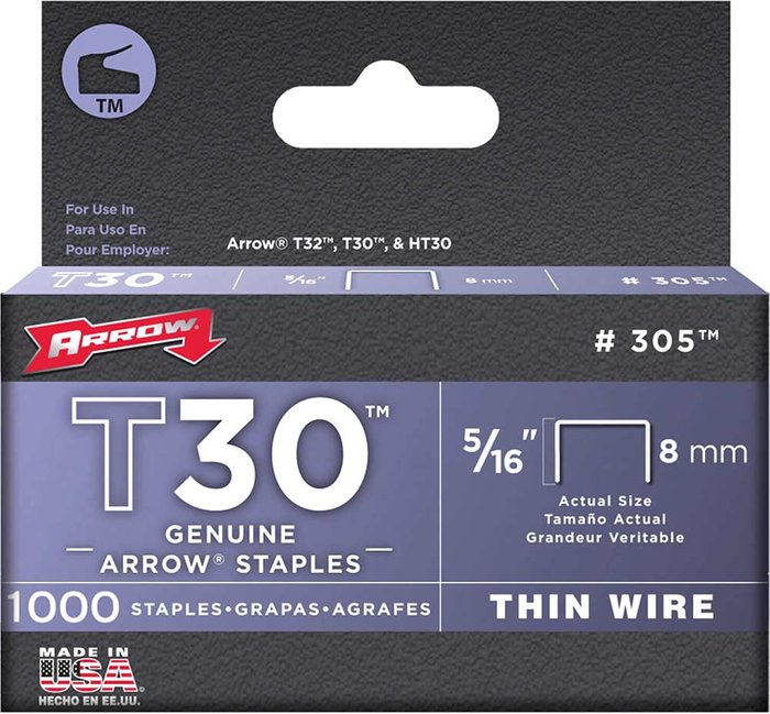 Tooled Up | Arrow Arrow T30 Staples 8mm Pack of 5000 Arrow Arrow T30 Staples 8mm Pack of 5000