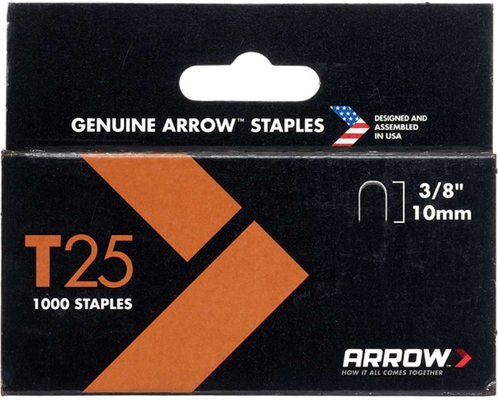 Tooled Up | Arrow Arrow T25 Wiring Staples 10mm Pack of 1000 Arrow Arrow T25 Wiring Staples 10mm Pack of 1000