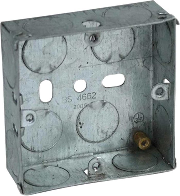 Tooled Up | Axiom Axiom Electrical Single Metal Socket Back Box 25mm Pack of 10 Axiom Axiom Electrical Single Metal Socket Back Box 25mm Pack of 10