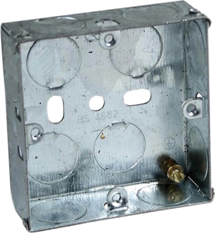 Tooled Up | Axiom Axiom Electrical Single Metal Socket Back Box 35mm Pack of 10 Axiom Axiom Electrical Single Metal Socket Back Box 35mm Pack of 10