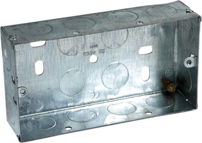 Tooled Up | Axiom Axiom Electrical Twin Metal Socket Back Box 25mm Pack of 10 Axiom Axiom Electrical Twin Metal Socket Back Box 25mm Pack of 10